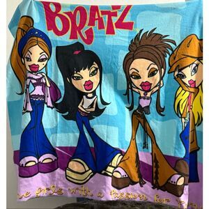 2003 Vintage Brats Dolls Throw Blanket Bratz passion for fashion